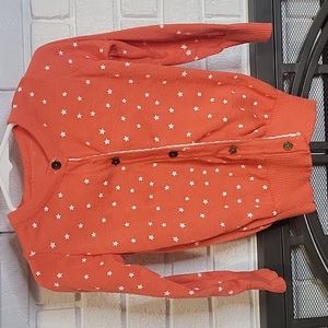 3T Orange Cardigan with White Stars